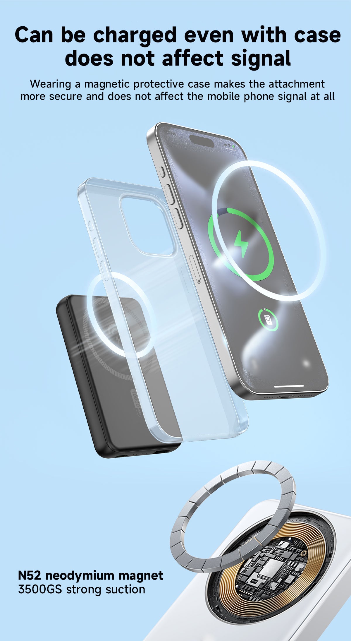 DUDAO K14S+-W1 15W wireless charging 10000mAh White DUDAO K14S+-W1 15W wireless charging 10000mAh White
